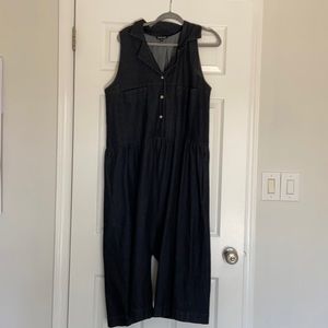 Ilana Kohn sleeveless denim cropped jumpsuit